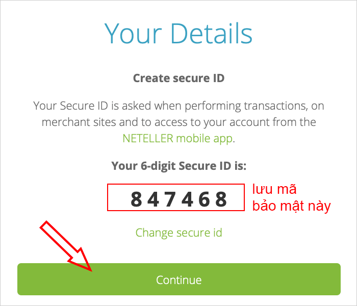 Mã secure id Neteller
